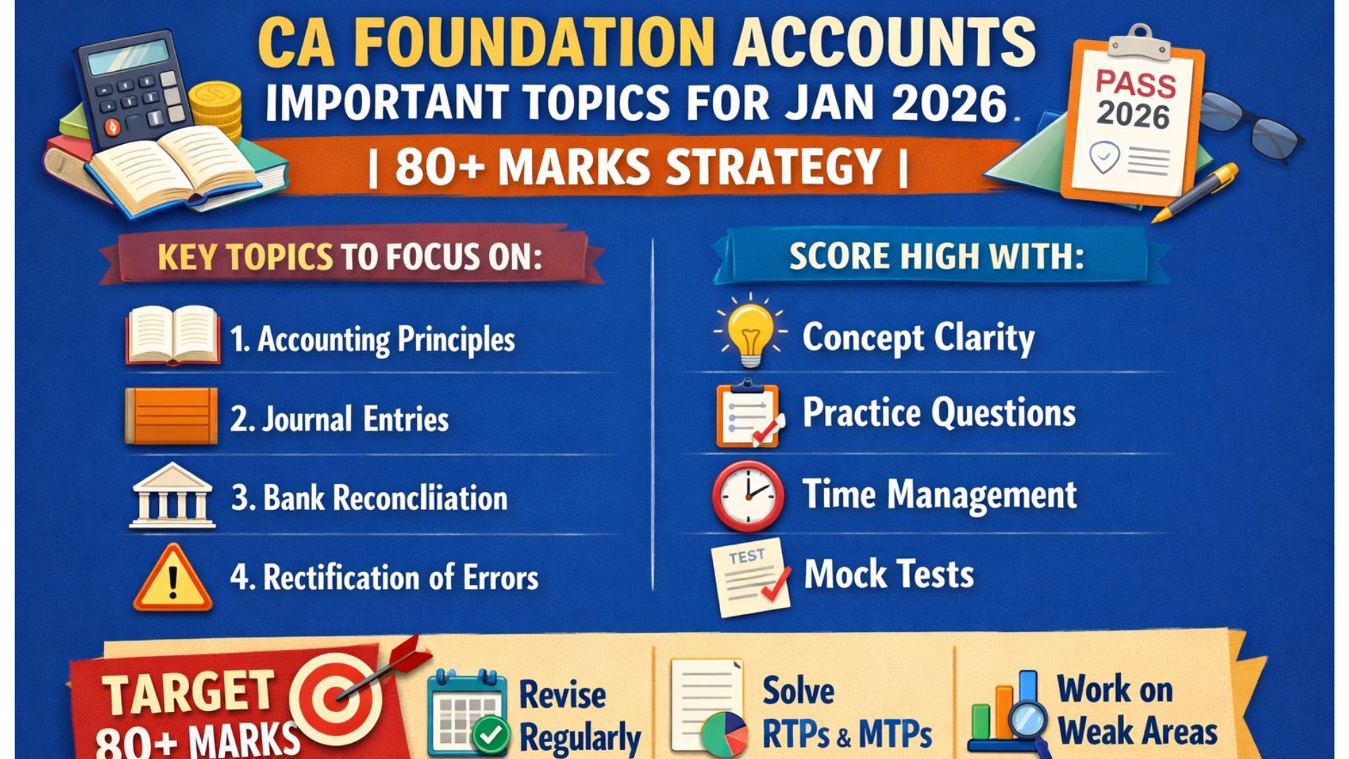 CA Foundation Accounts Important Topics for May 2026 | 80+ Marks ...