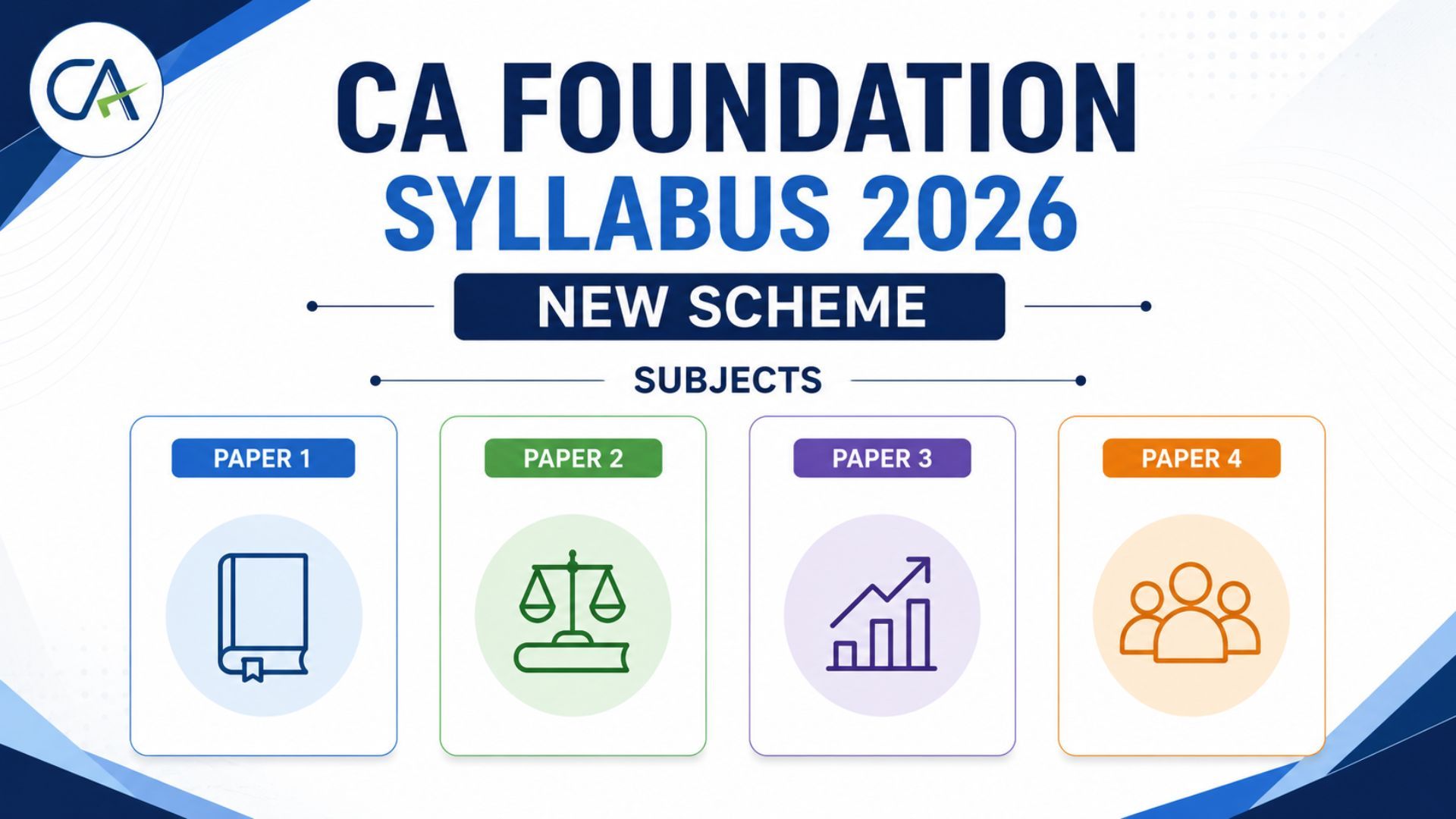 CA Foundation Syllabus 2026: New Scheme Subjects & Exam Pattern